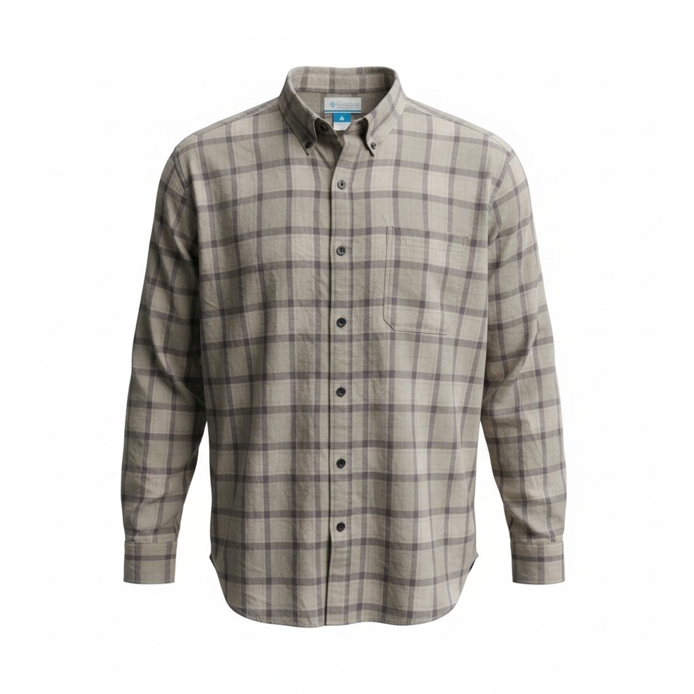 Columbia Men's Casual Plaids Shoes Shirt - Bron And and Black
